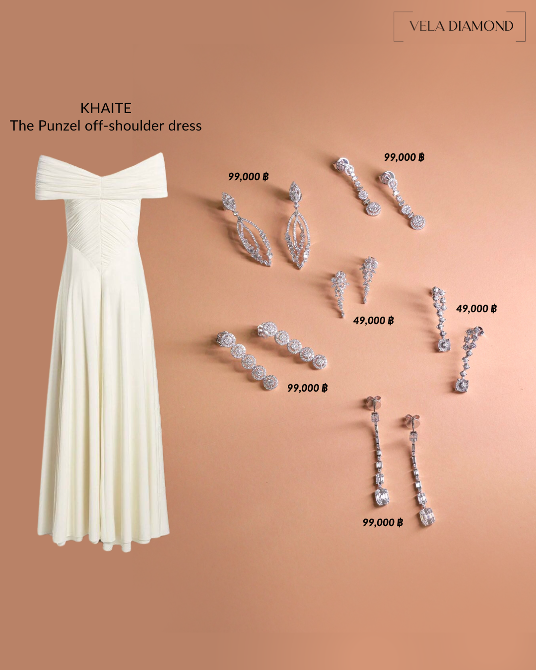 ต่างหูเพชร 2.35 กะรัต น้ำ 99-98 เพชรสะอาด VVS VS - Image 5