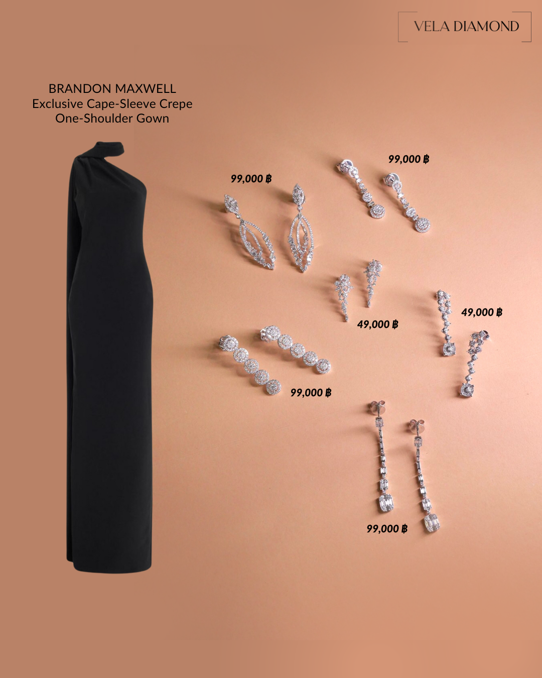 ต่างหูเพชร 2.35 กะรัต น้ำ 99-98 เพชรสะอาด VVS VS - Image 9