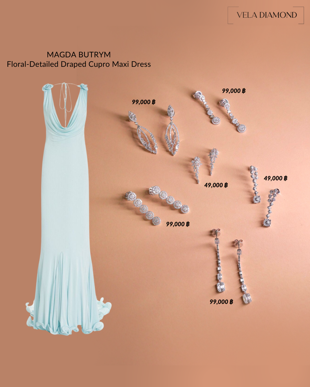 ต่างหูเพชร 2.35 กะรัต น้ำ 99-98 เพชรสะอาด VVS VS - Image 7