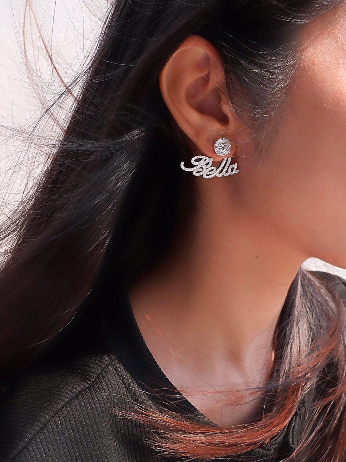 Back Jackets Drop Diamond Earrings (Make to order)