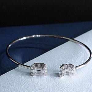 กำไลเพชร Vela  Emerald-cut illusion Diamond