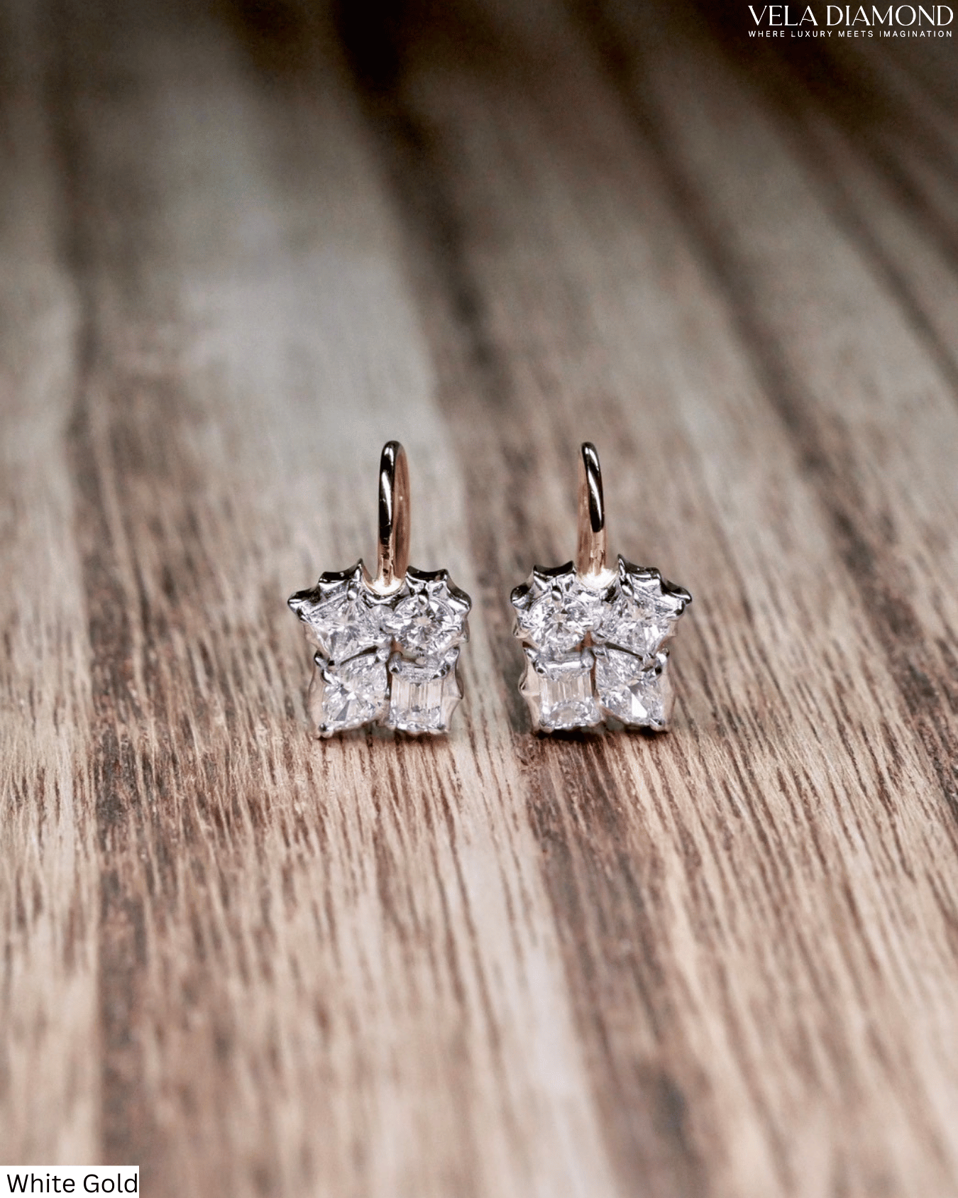 ต่างหูเพชร Vela Noir & Blanc - Image 6