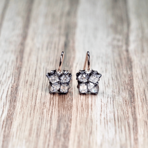 ต่างหูเพชร Vela Noir & Blanc