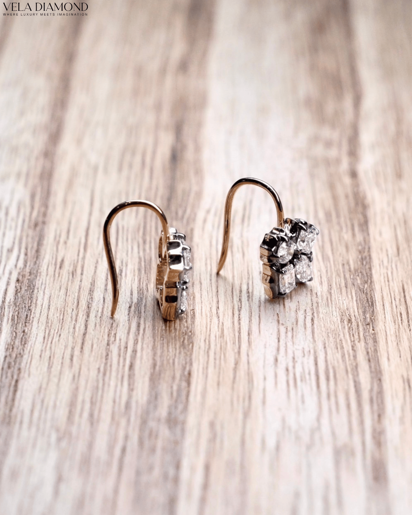 ต่างหูเพชร Vela Noir & Blanc - Image 4