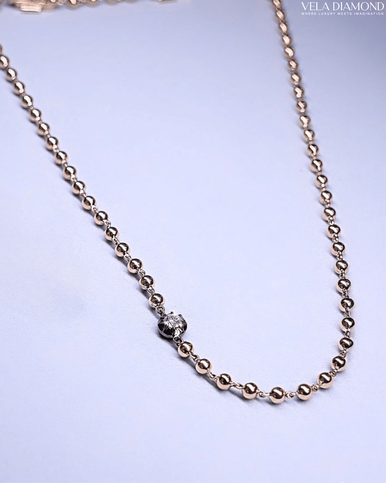 สร้อยคอ Vela Yellow Gold & Black Rhodium Necklace — Casual Look - Image 4