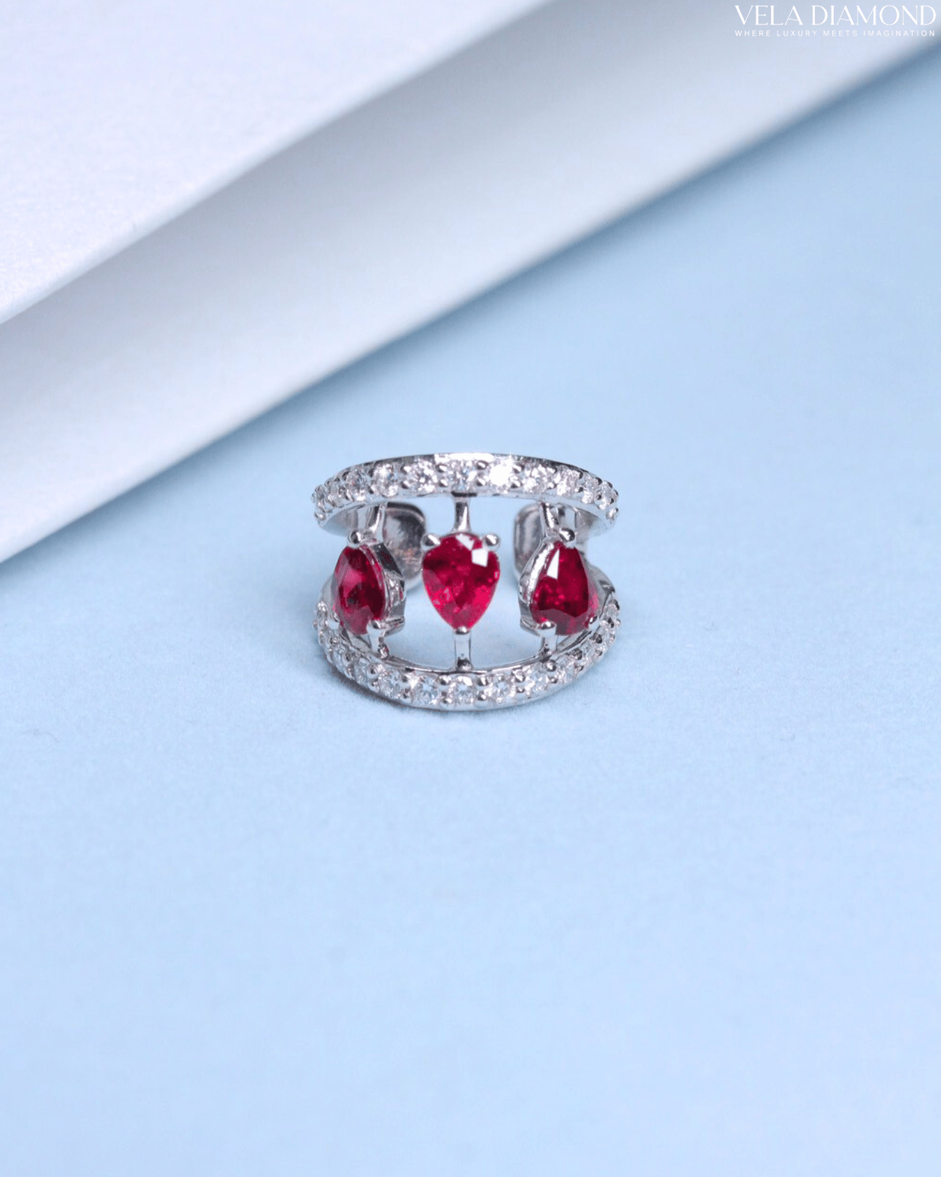 Vela Ruby & Diamond Earcuff