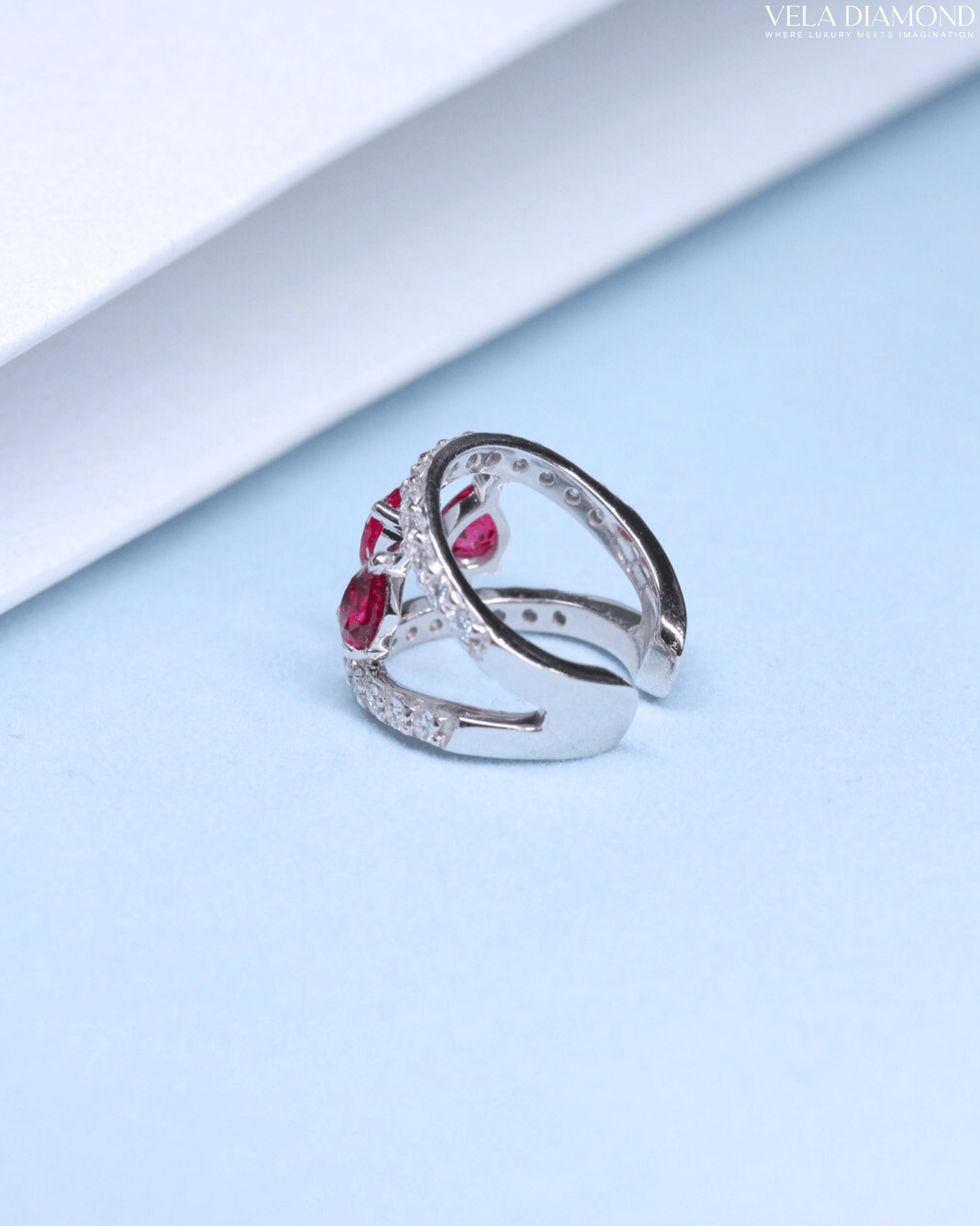 Vela Ruby & Diamond Earcuff - Image 4