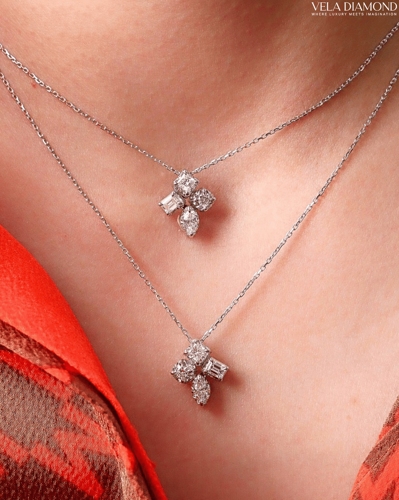 Vela Mix Fancy Diamond Earrings (2-in-1 Earring & Pendant) - Image 5