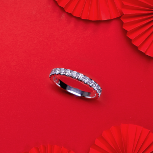 แหวน Round Diamond 3/4 Eternity Ring 0.88 ct