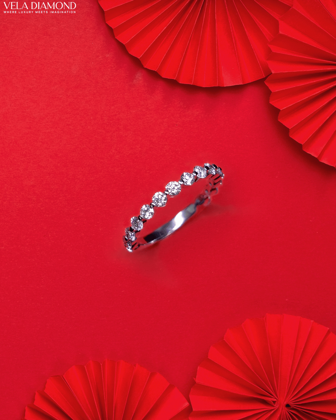 Vela Round Diamond Floating Band 0.83 ct