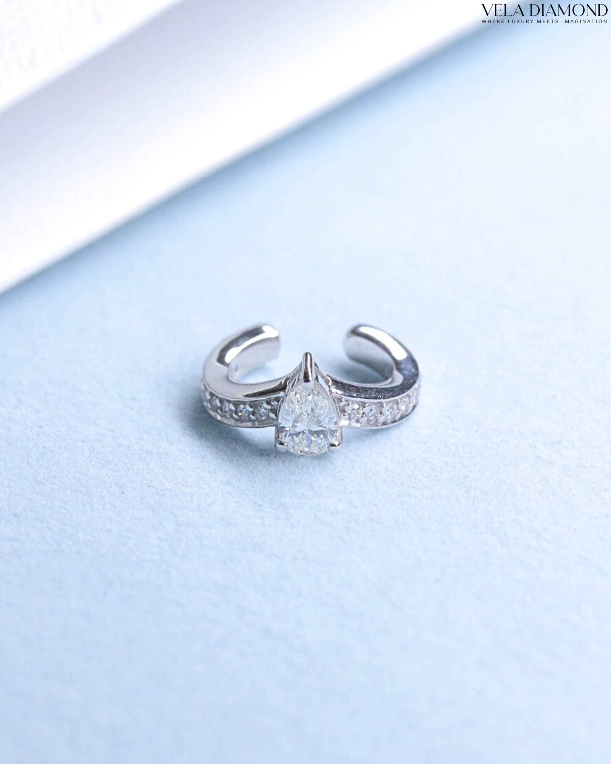 Vela Pear-Cut Diamond Earcuff