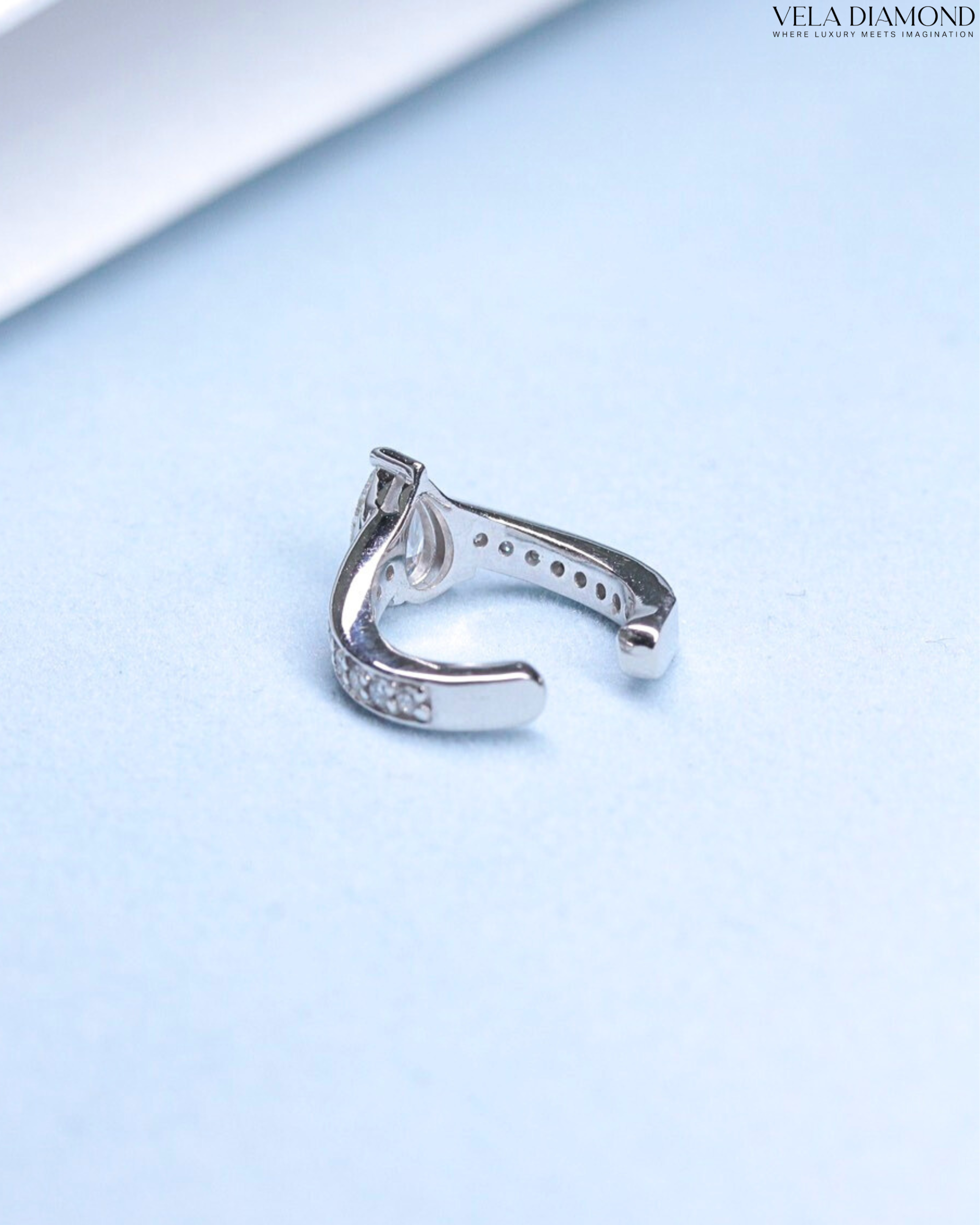 Vela Pear-Cut Diamond Earcuff - Image 5