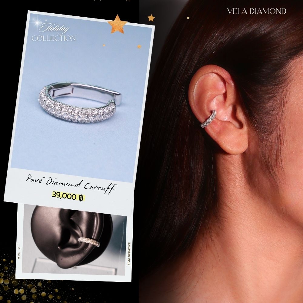 Vela Pavé Diamond Earcuff - Image 3