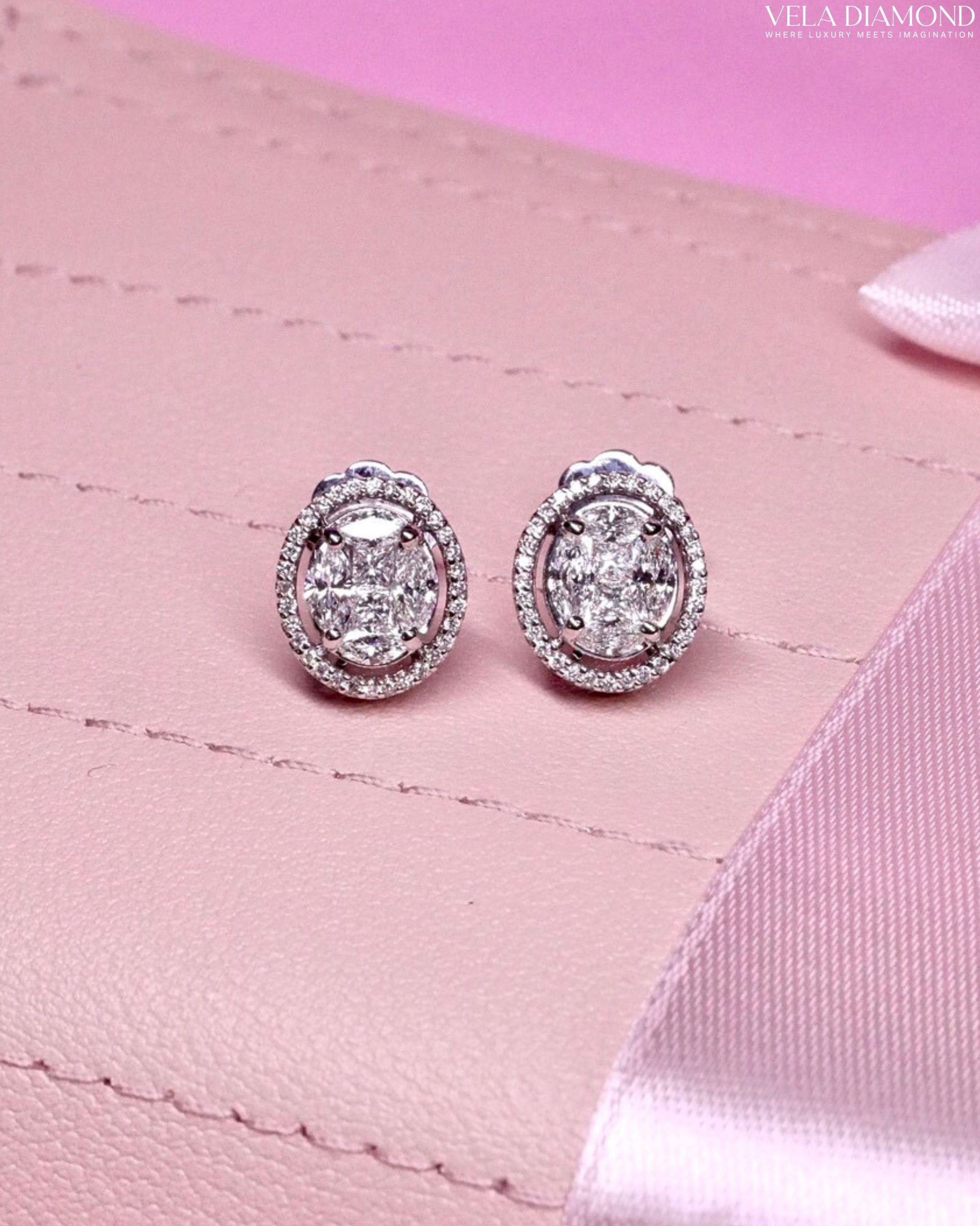 Vela Illusion Oval Earrings (Made to Order)