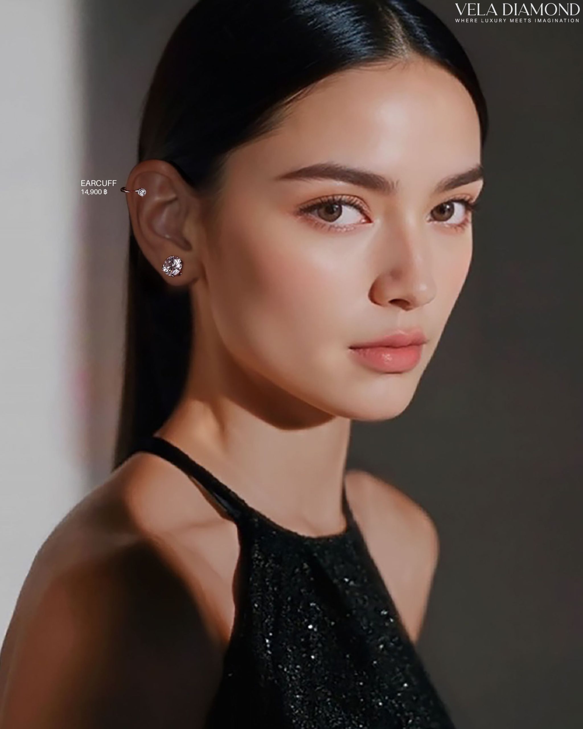 Vela Round Diamond Earcuff - Image 4