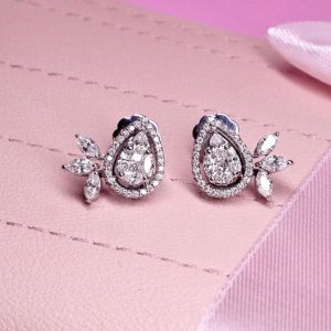 ต่างหูเพชร Vela Illusion Pear (Made to Order)