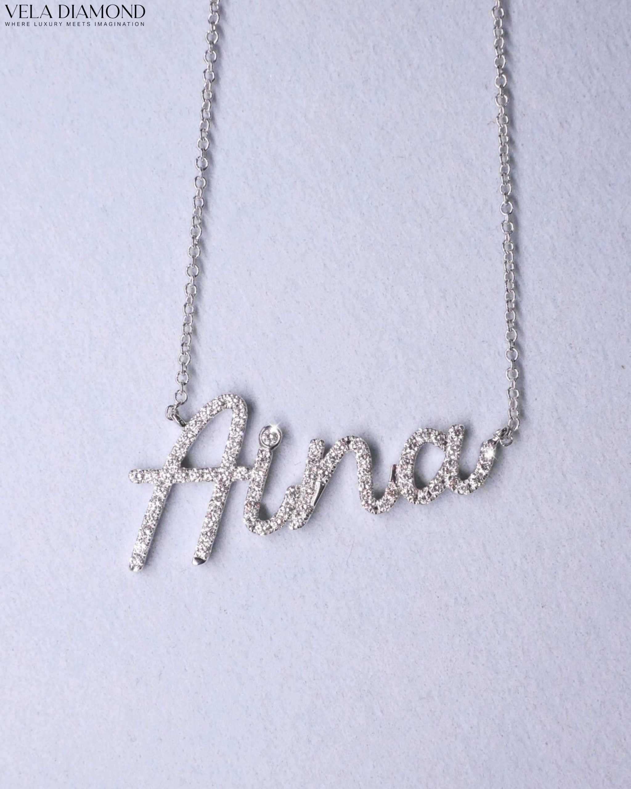 Custom Initial Diamond Necklace - Image 3