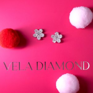 ต่างหูเพชร Vela Bloom Earrings (Made to Order)