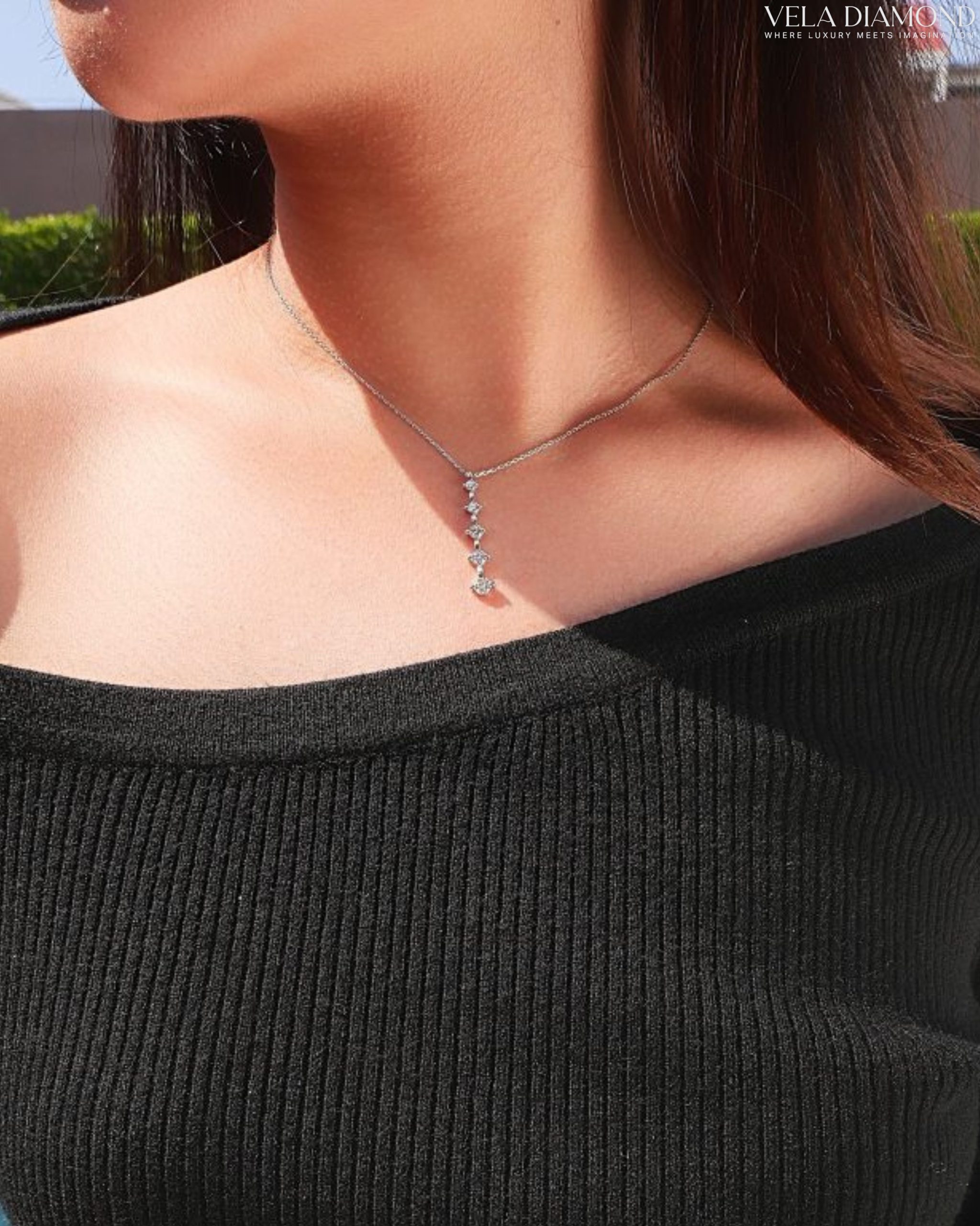 สร้อยคอจี้เพชร Vela Lightfall Necklace - Image 3