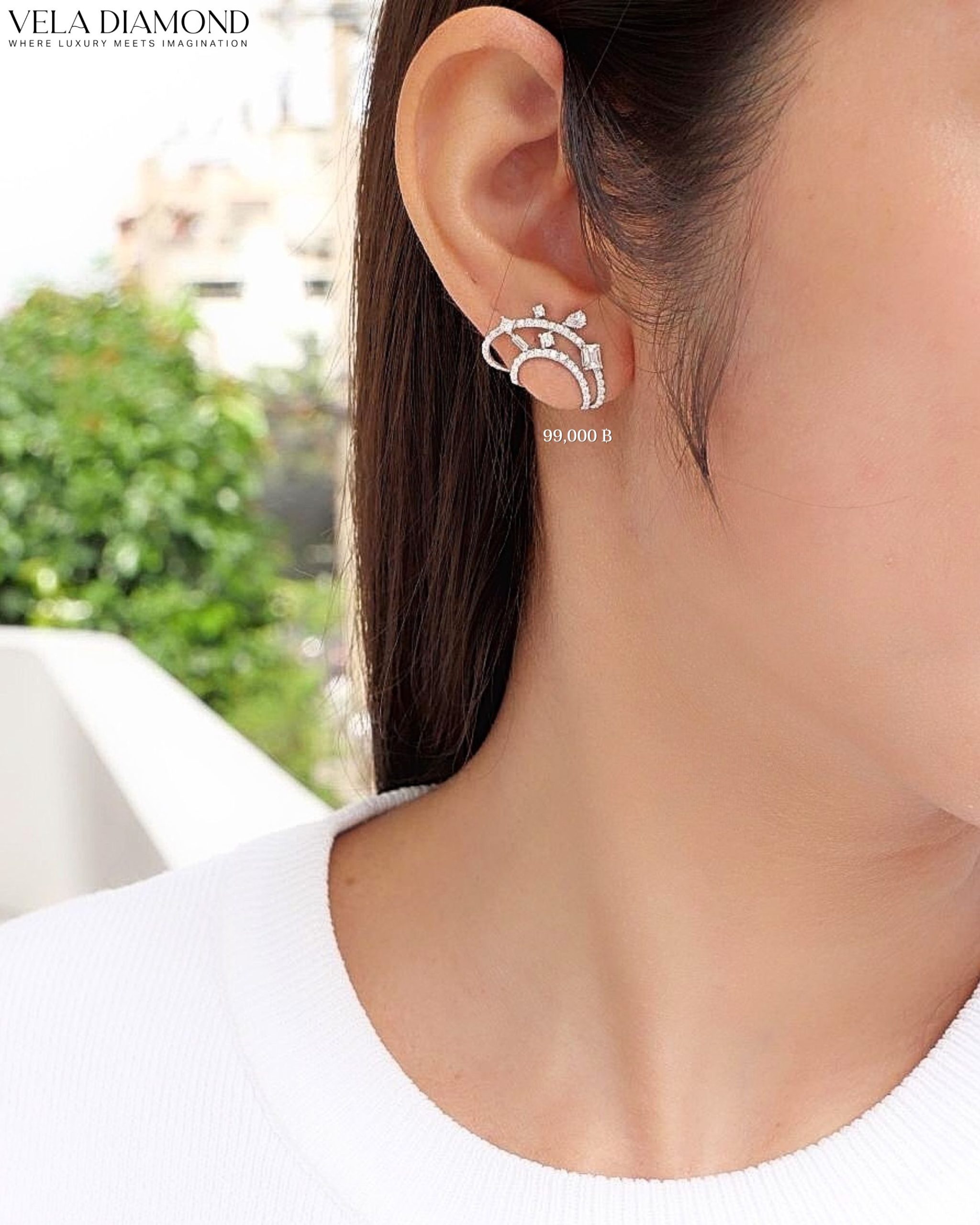 ต่างหูเพชร Vela Mix Fancy Shape - Image 3