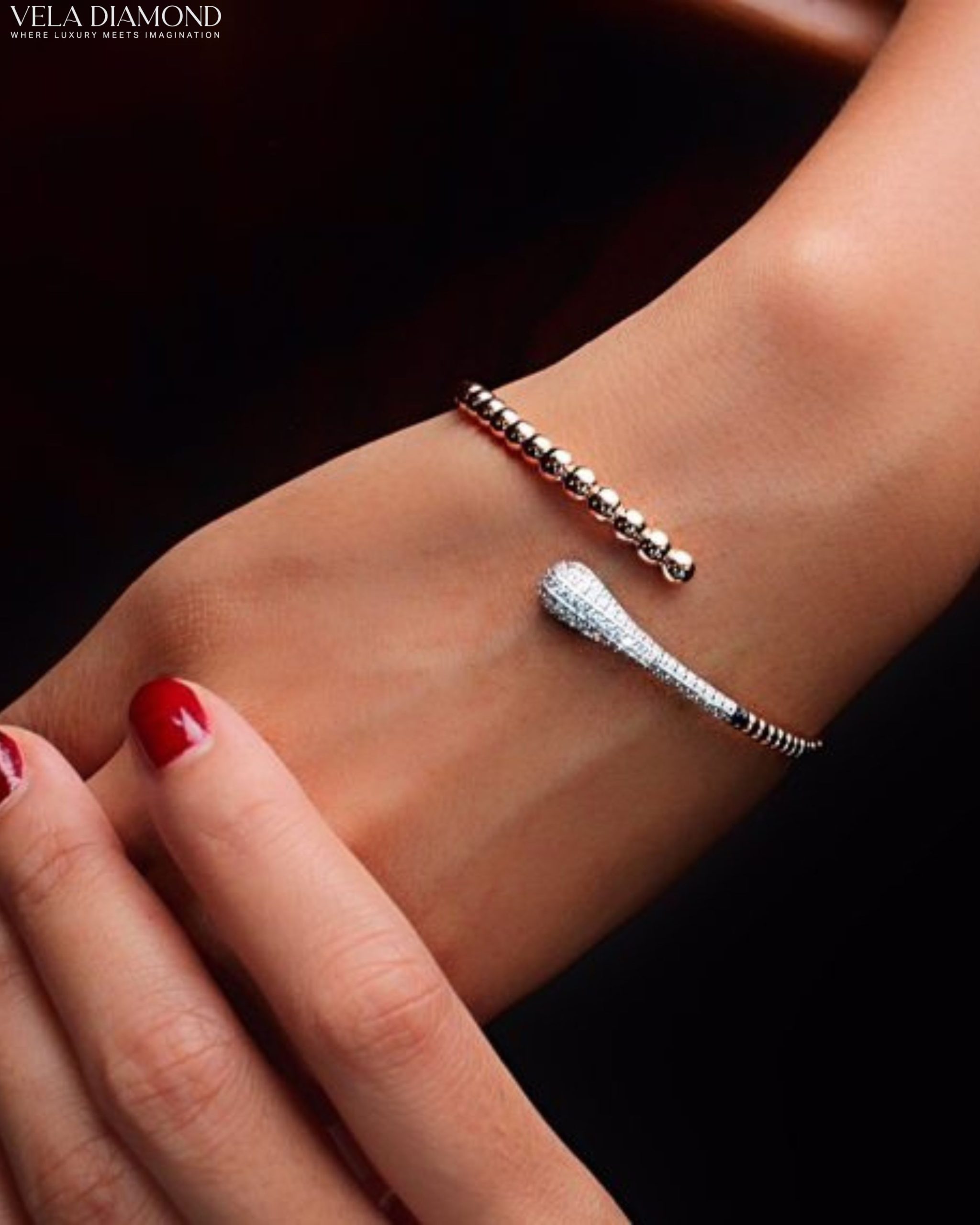 กำไลเพชร Vela Radiant Open Bangle - Image 2