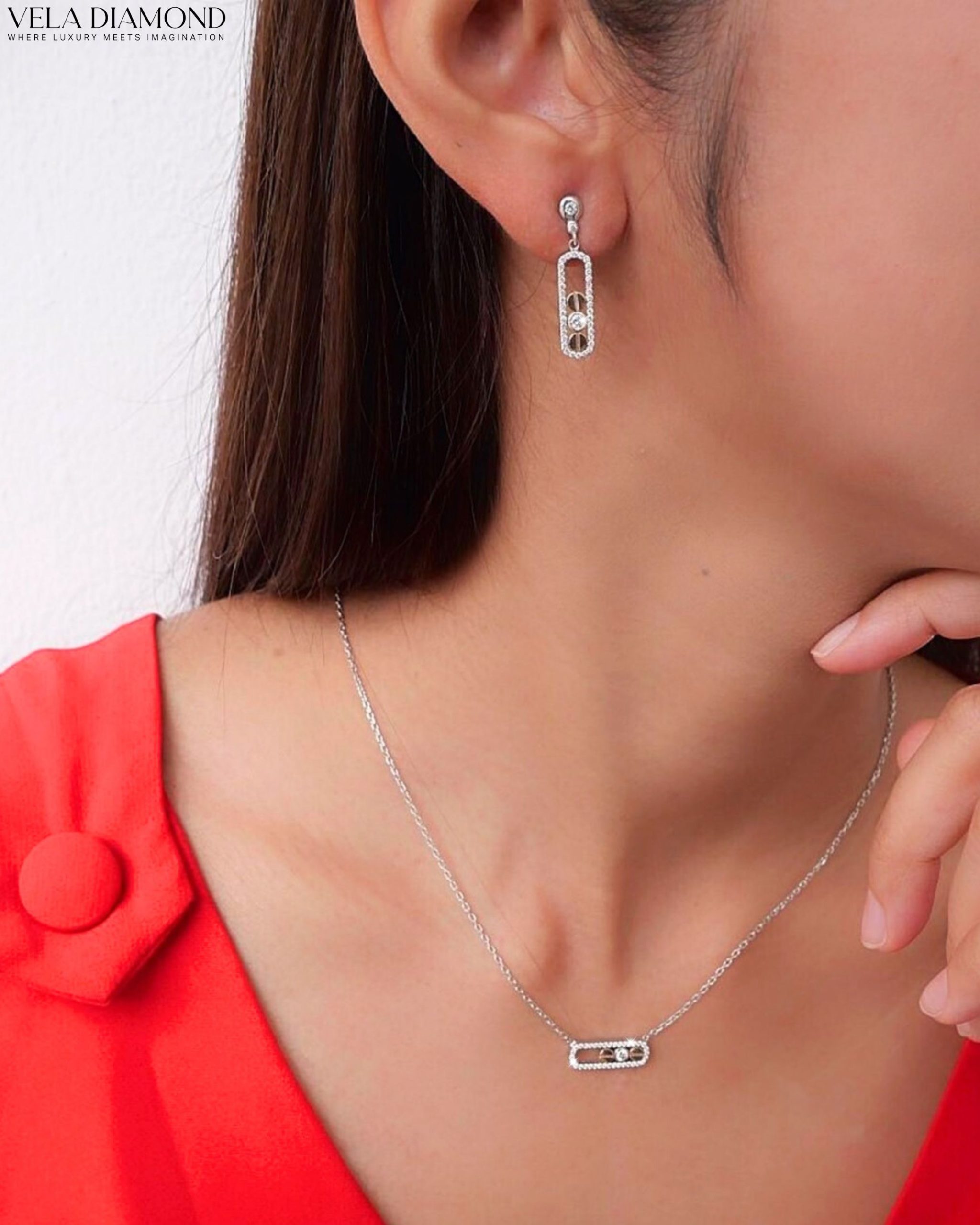 สร้อยคอจี้เพชร Vela Twist Diamond Necklace - Image 2