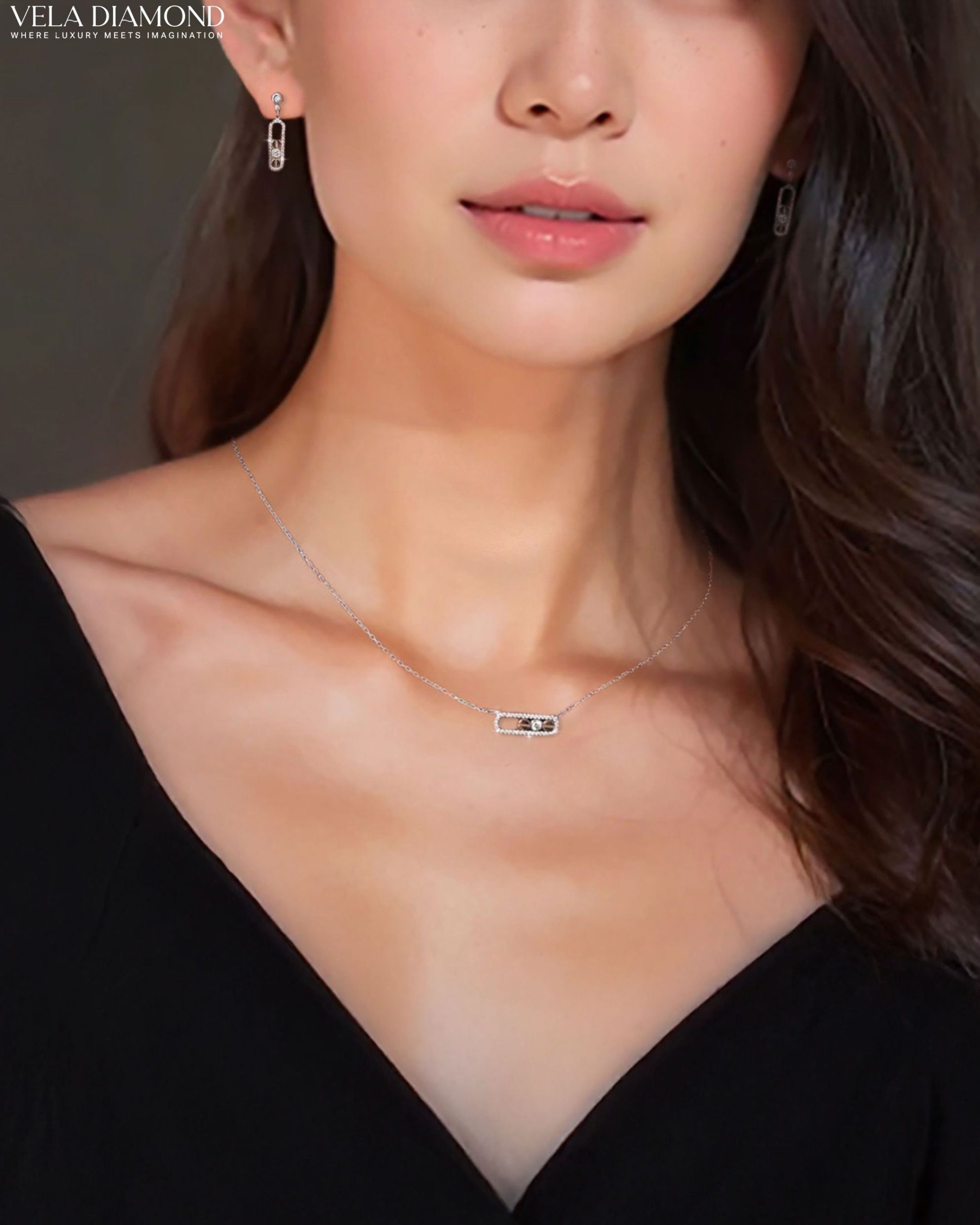 สร้อยคอจี้เพชร Vela Twist Diamond Necklace - Image 3