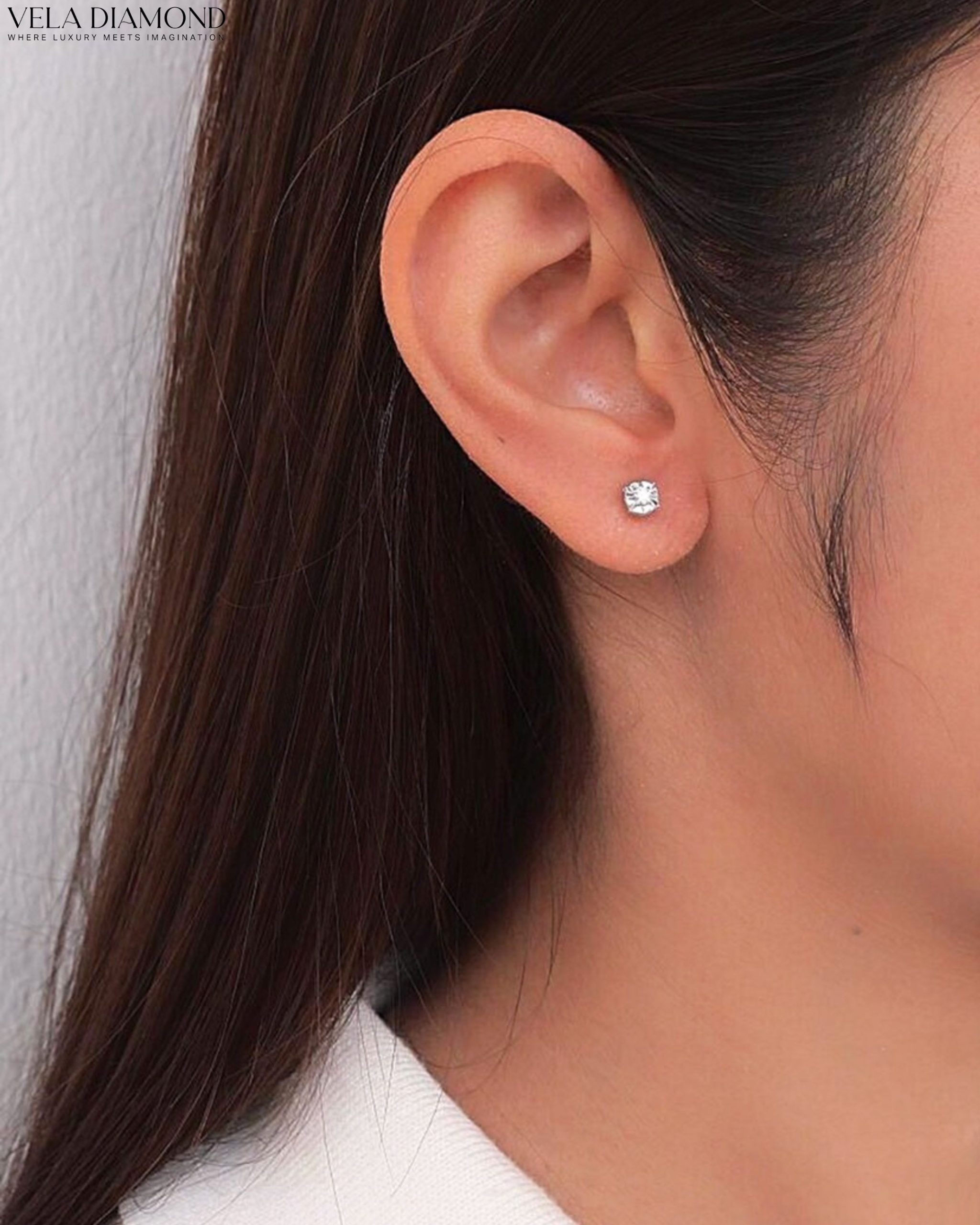 Vela Everyday Sparkle Studs Earrings - Image 2