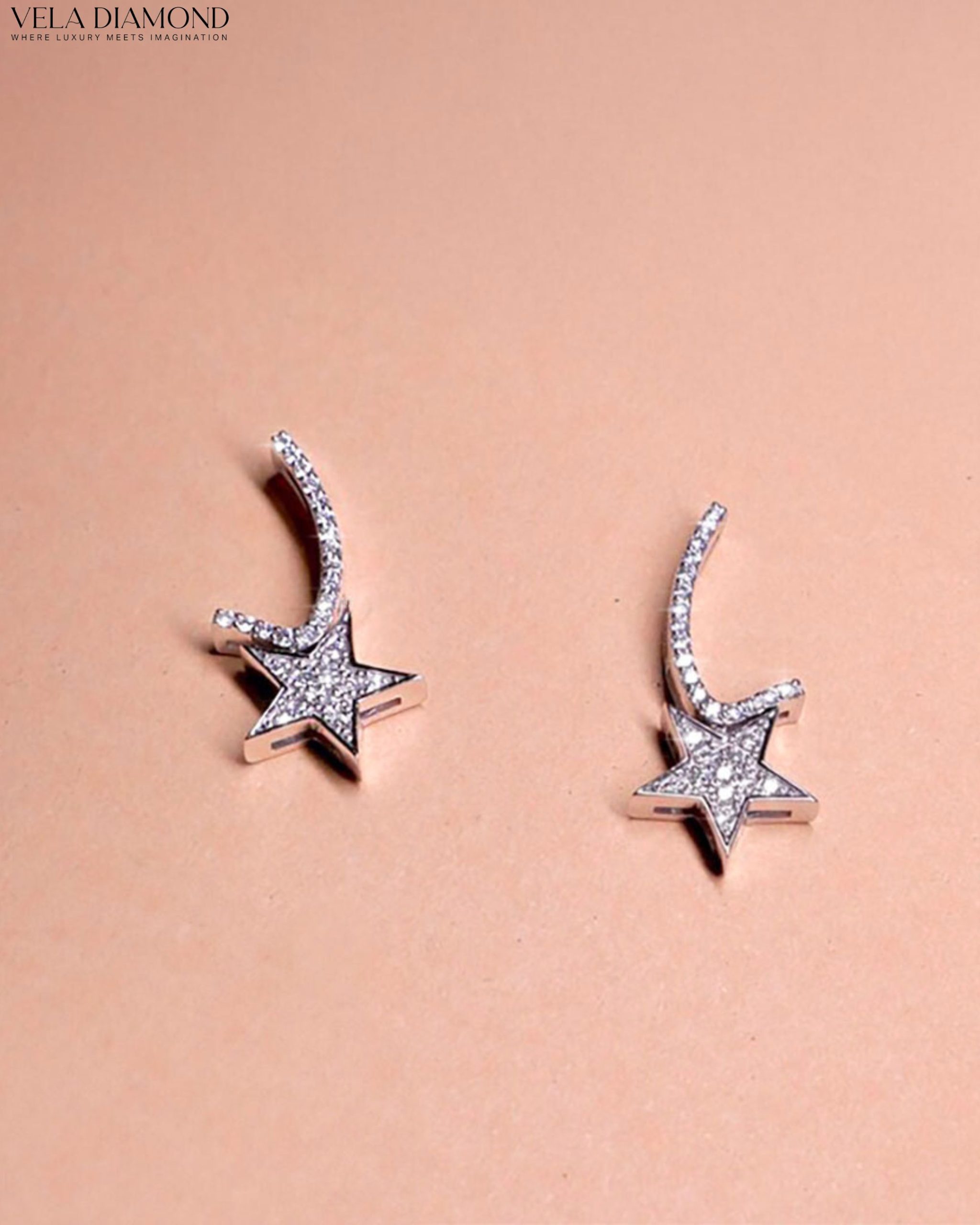 ต่างหูเพชร Vela Twinkle Star Earrings (Made to Order)