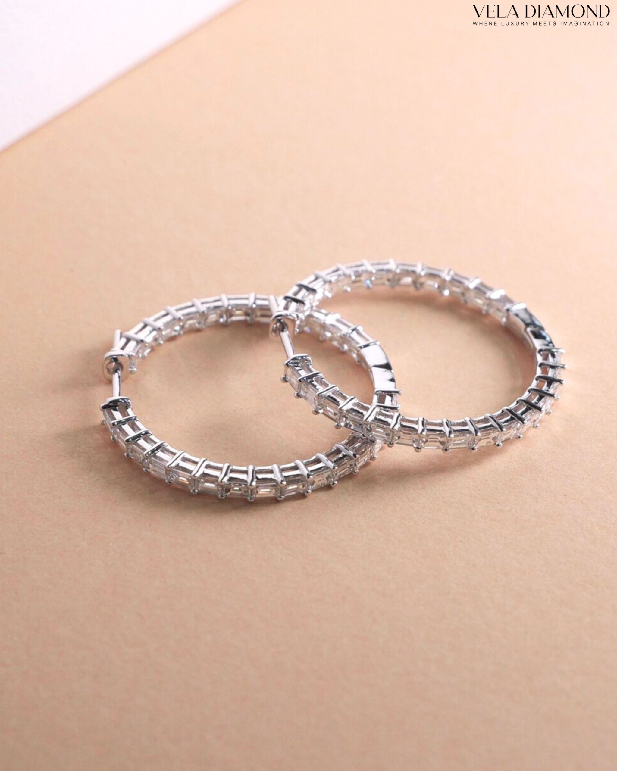 ต่างหูเพชร Vela Signature Spark Hoops