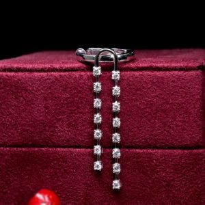 Double Draped Diamond Earcuff