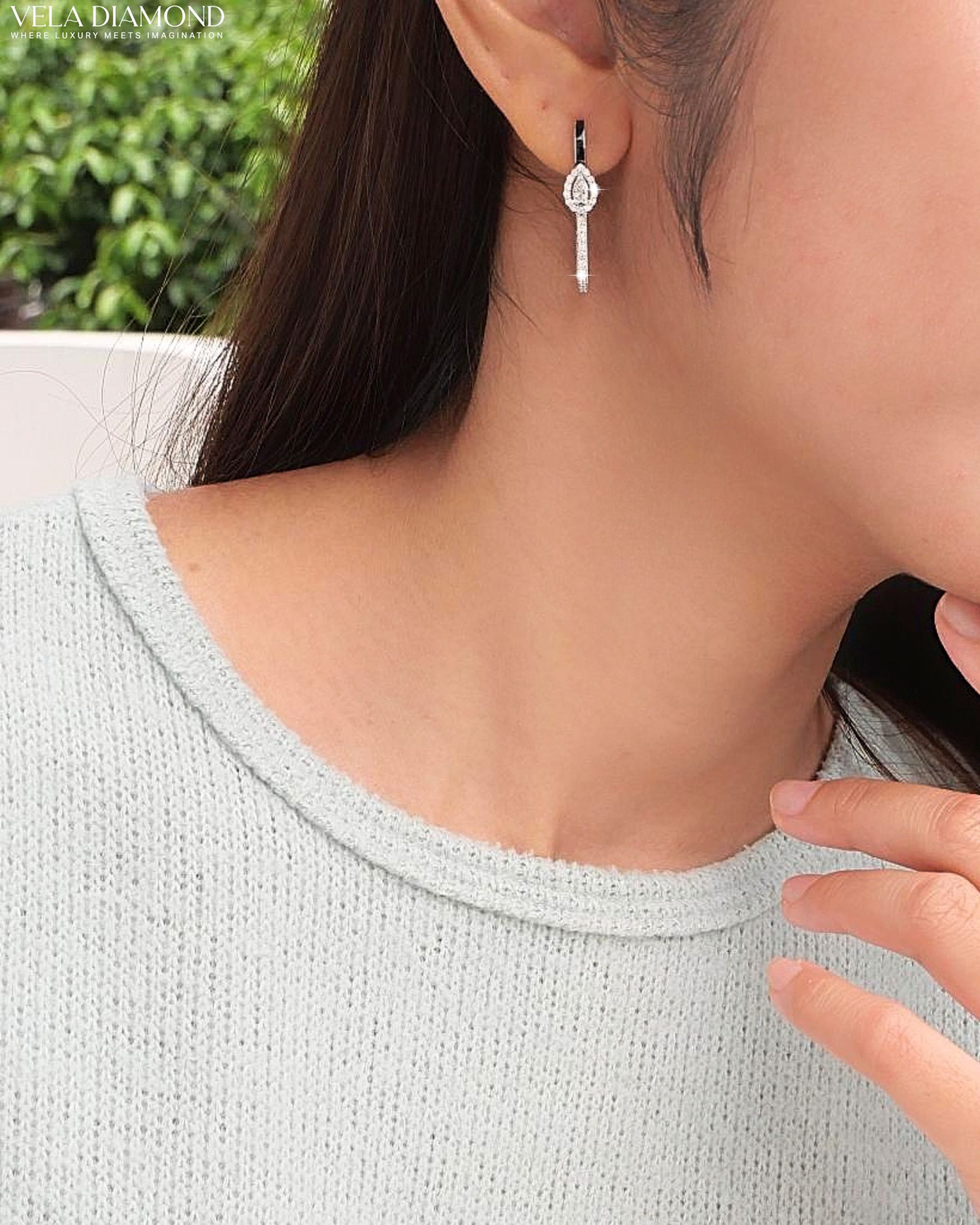 ต่างหู Vela Black Rhodium Brilliance - Image 4