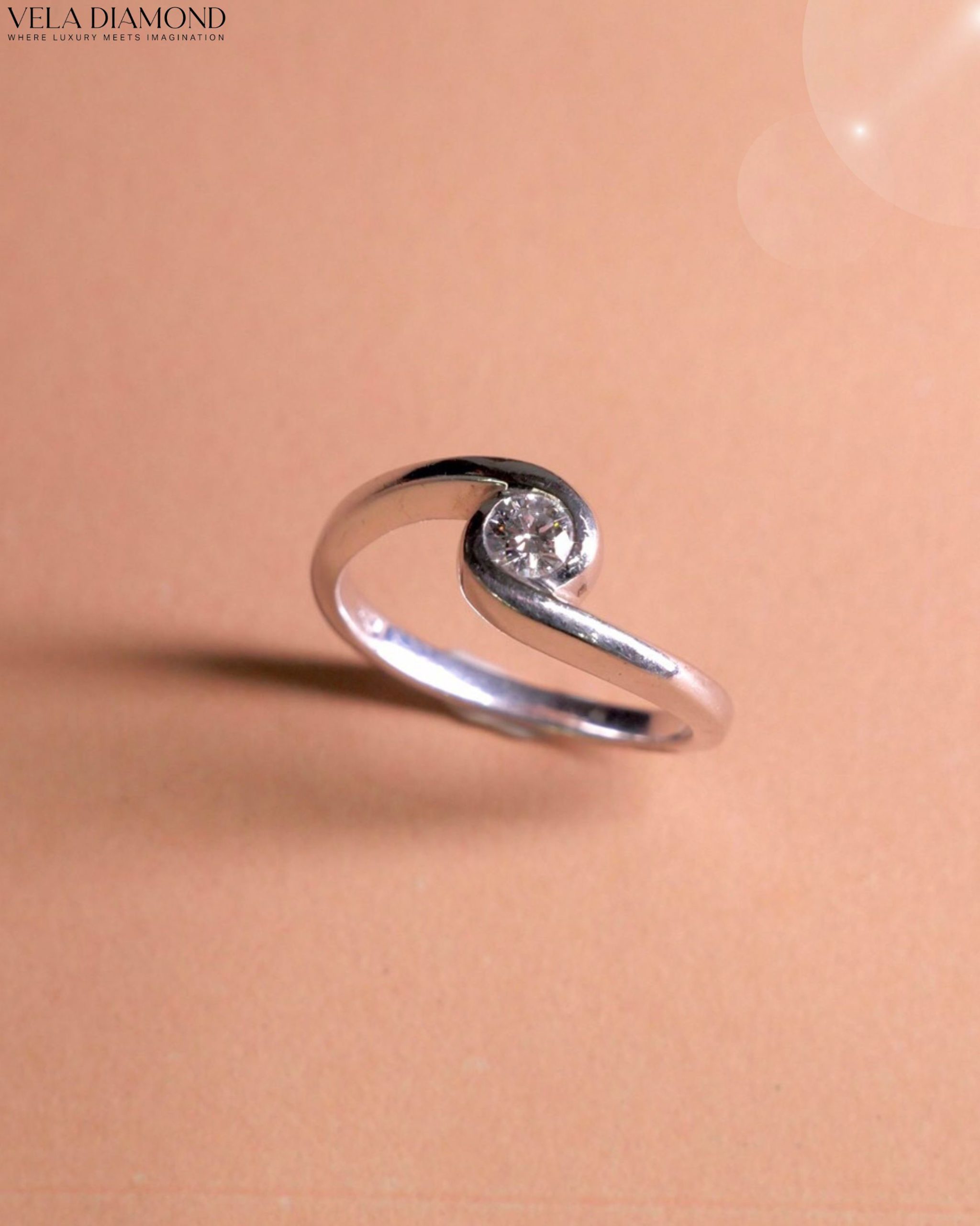 Twisted Solitaire Engagement Ring