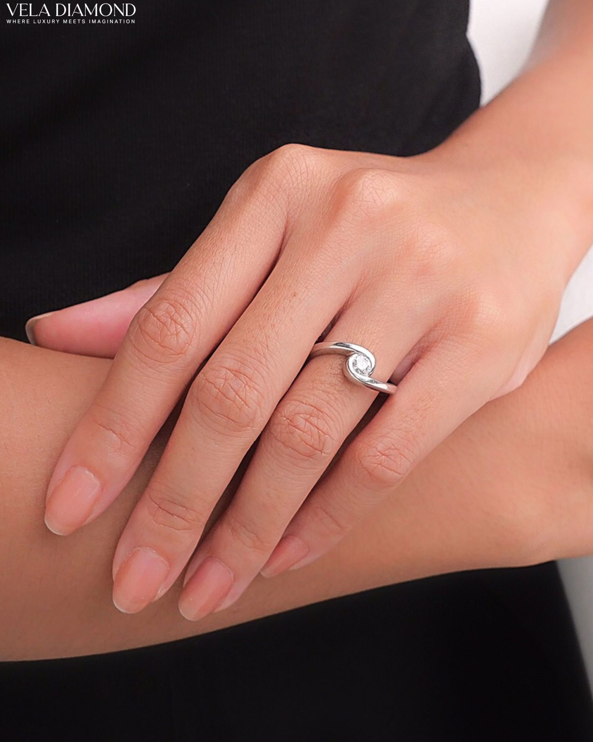 Twisted Solitaire Engagement Ring - Image 2