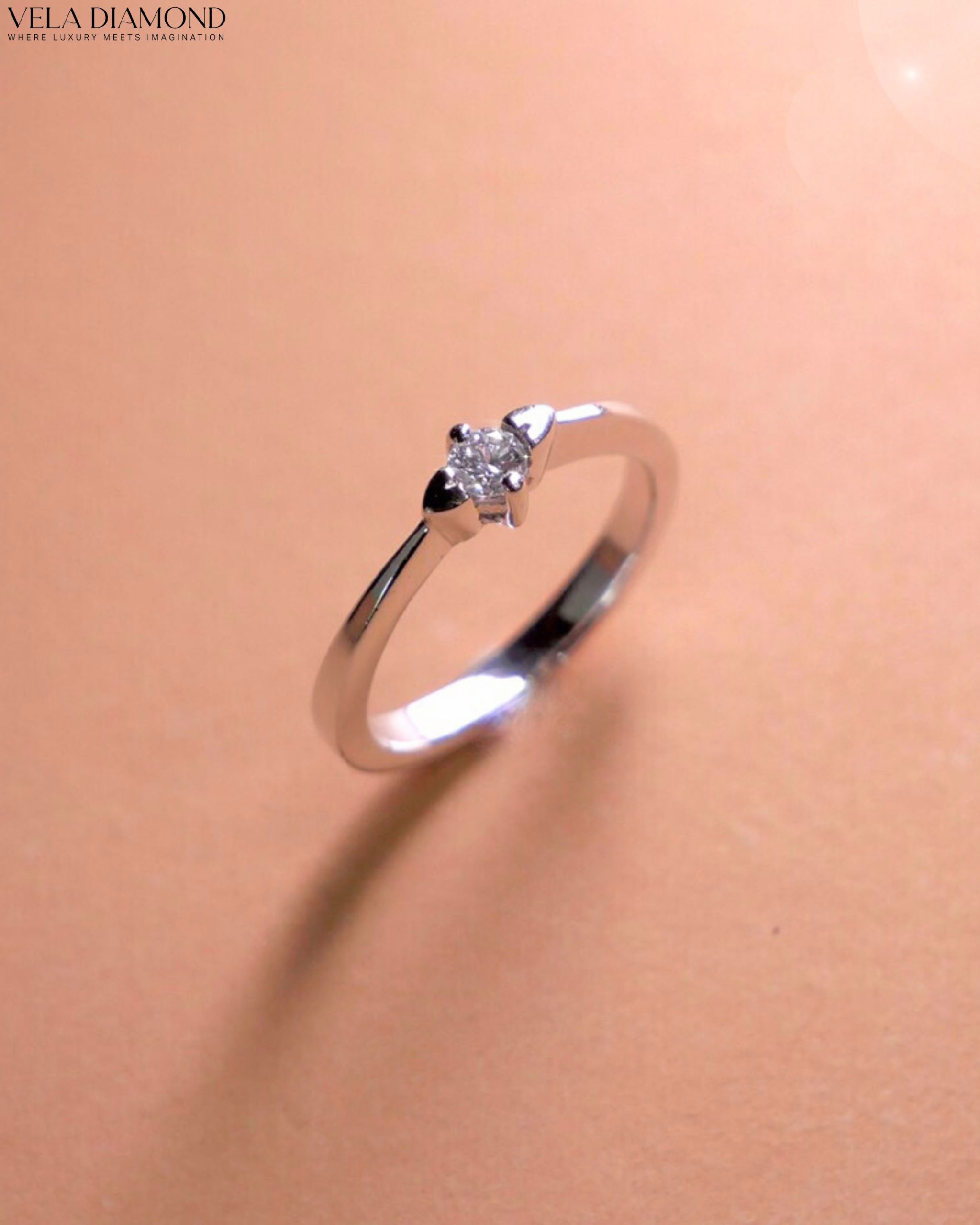 Natural Round Classic Solitaire Ring
