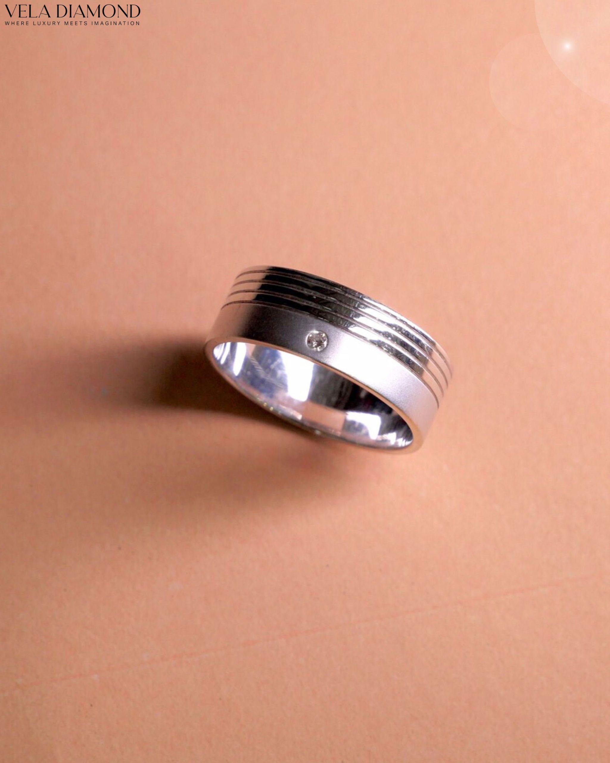 แหวนเพชร Classic Men's Diamond Band