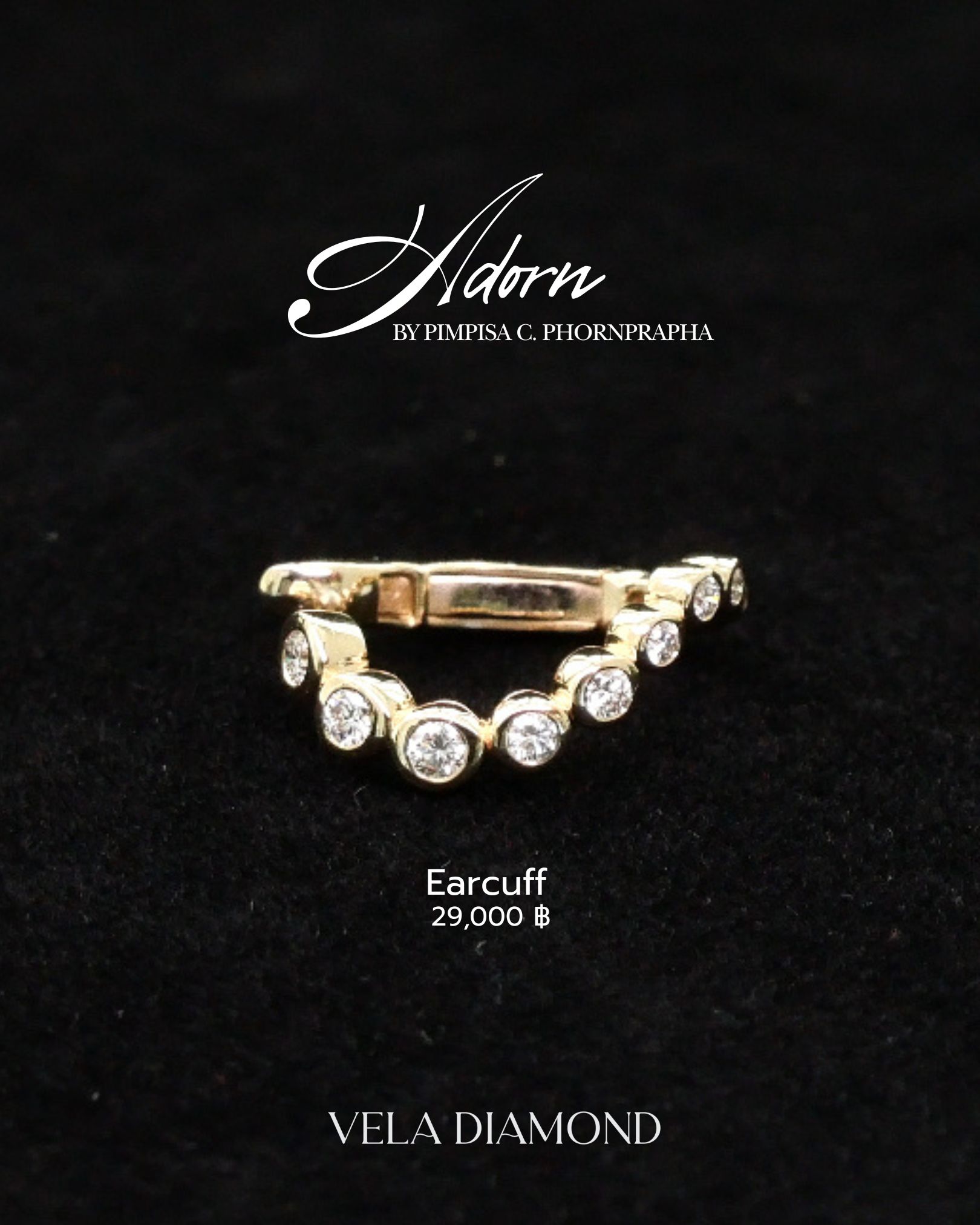 Adorn Bezel Diamond Earcuff — Adorn Collection