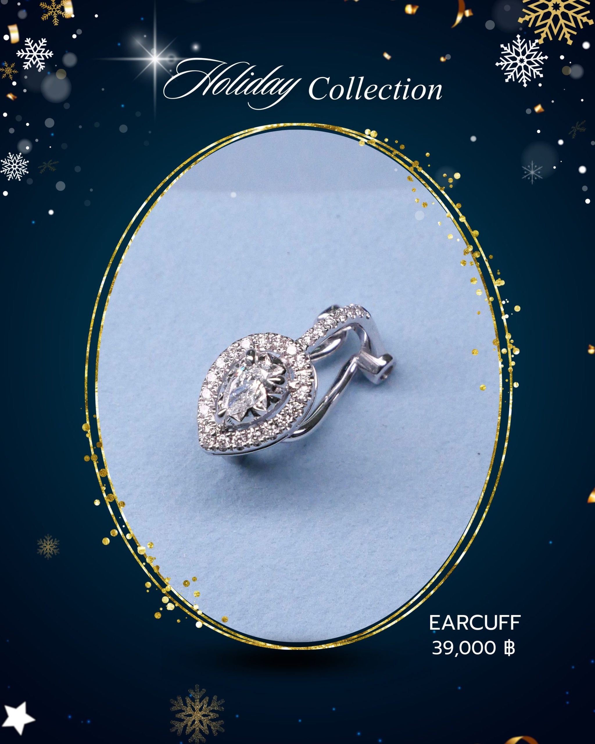 Vela Pear Diamond Earcuff