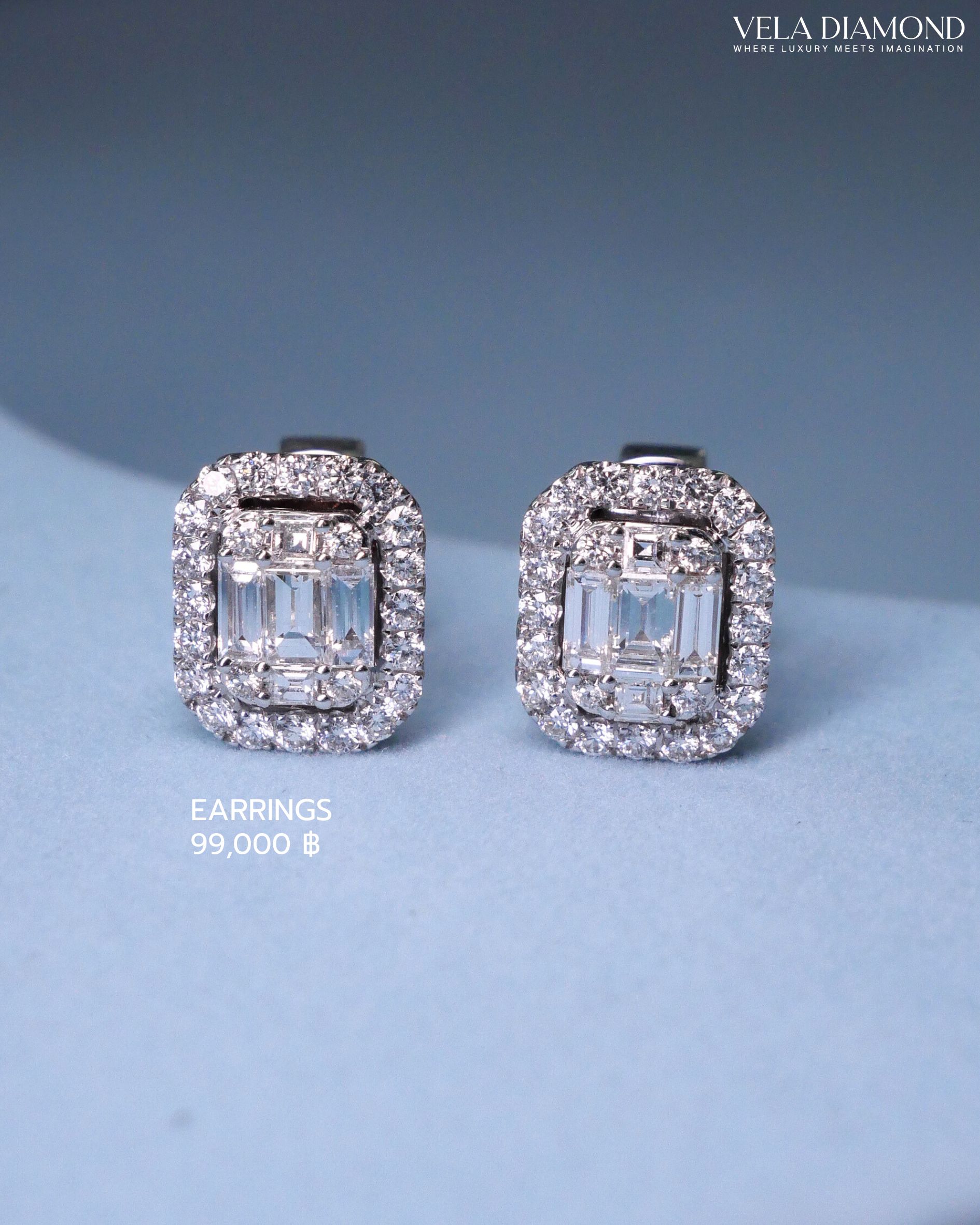 ต่างหู Vela Illusion Emerald Diamond - Image 5