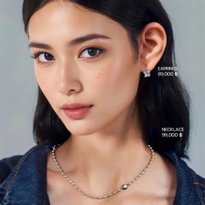 สร้อยคอ  Vela Yellow Gold & Black Rhodium Necklace — Casual Look