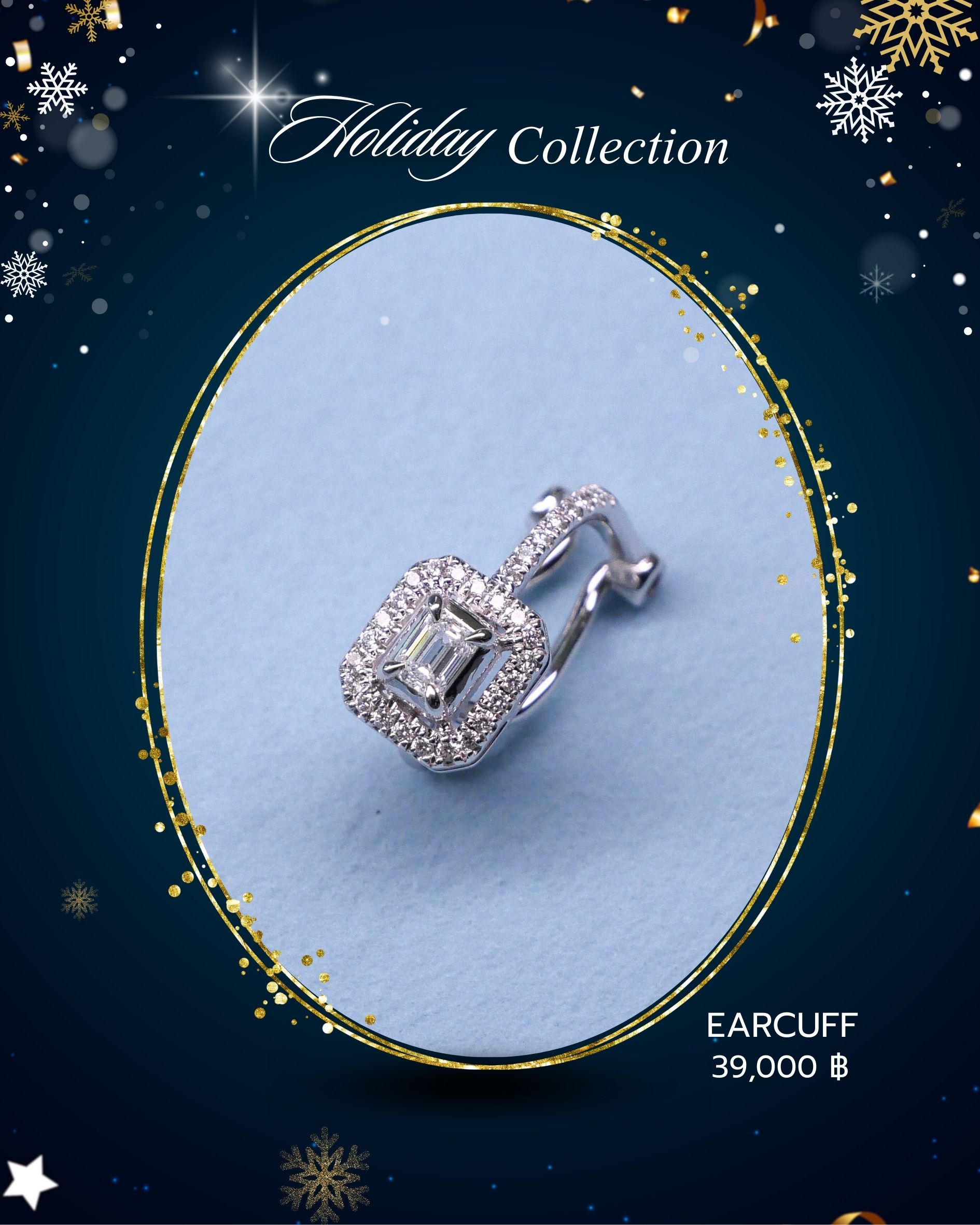 Emerald Diamond Earcuff