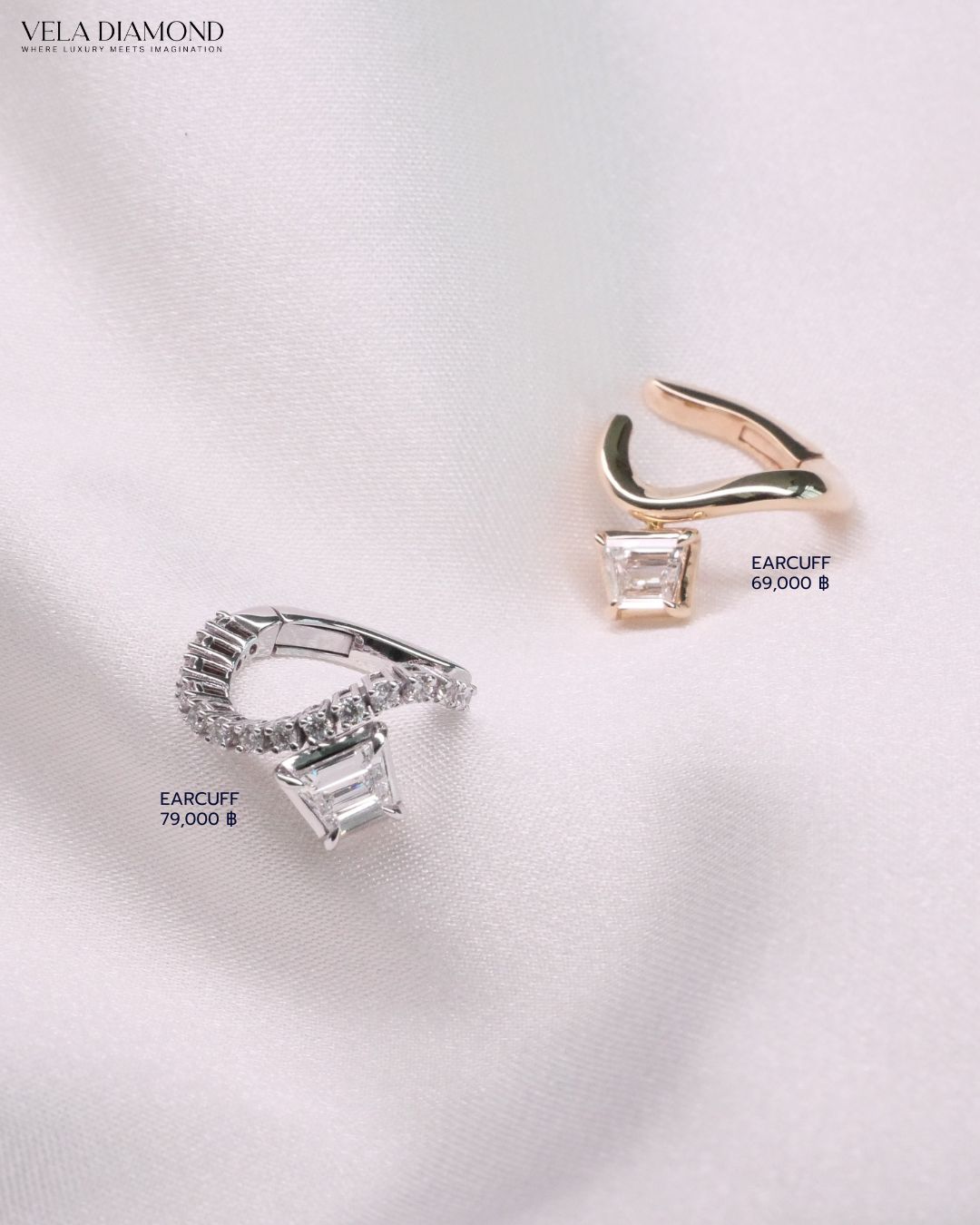 Diamond Trapezoid Curve Earcuff