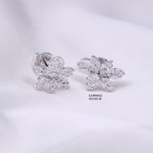 Vela Floral Illusion Diamond Earrings