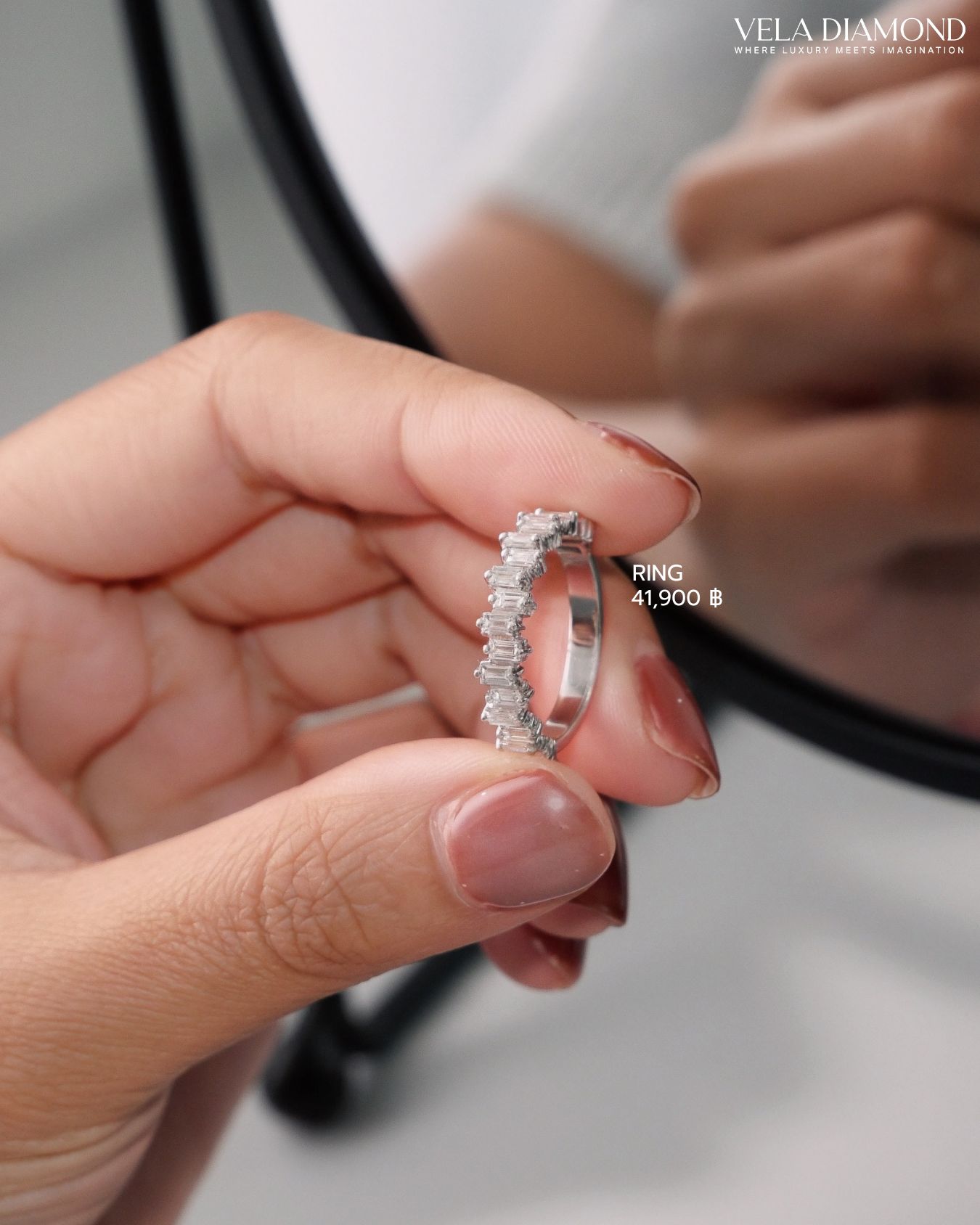 Vela Baguette Diamond Band - Image 4